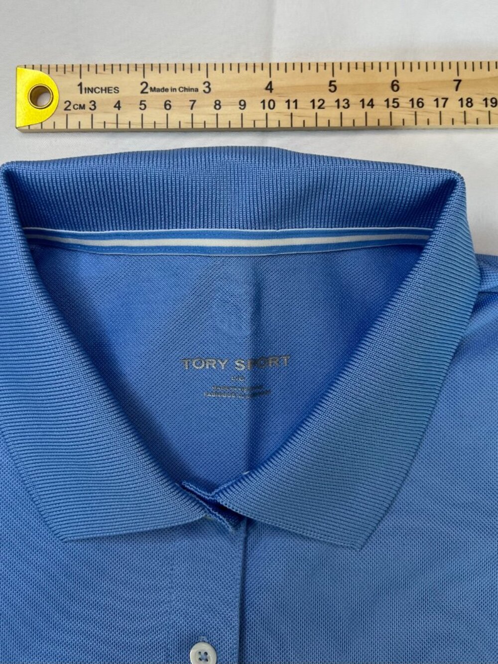 Tory Sport Blue Performance Sleeveless Collared Polo Size Large Nautical Preppy - Picture 11 of 15